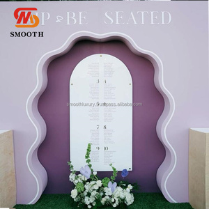 Muslim Pink Wedding Events Stage <b>Backdrop</b> Decoration Festival Acrylic Arch <b>Backdrop</b> <b>Stand</b> For Wedding Event Decoration - Product Image 2