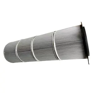 dust collector filter PTFE Pleated bag dust filter cartridge Stainless steel threaded dust filter cartridge