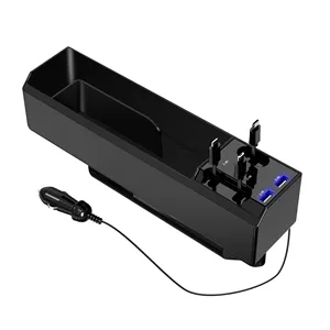 Органайзер для автомобильного сиденья с 2 USB-портами и 3 зарядными кабелями типа C, 8 контактами, микро-многофункциональная коробка для хранения