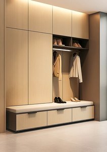 Meuble à <span class=keywords><strong>chaussures</strong></span> sur mesure peu encombrant avec rangement dissimulé pour <span class=keywords><strong>chaussures</strong></span>, idéal pour appartement locatif et hall d'entrée résidentiel - Product Image 2