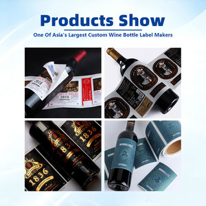 Personalized Custom High Quality Black Textured Paper Spot Uv Printing Gold Foil Embossed Wine Bottle <strong>Sticky</strong> <strong>Label</strong> for Packaging - Product Image 3