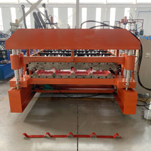 เครื่องอัดแผ่นกระเบื้องหลังคาโลหะชั้นเดียวเครื่องผลิตม้วนเย็นอัตโนมัติปั๊มมอเตอร์สำหรับผนังหลังคา - Product Image 4