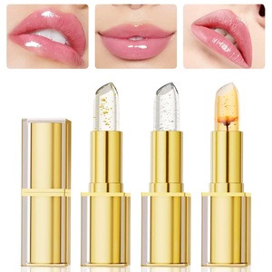 Baru lipstik <span class=keywords><strong>Lip</strong></span> <span class=keywords><strong>Gloss</strong></span> pelembab warna berubah suhu emas lipstik organik Vegan Label pribadi tahan lama - Product Image 2