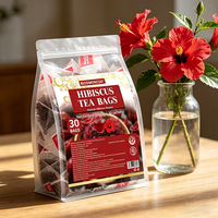 Sachets de thé Hibiscus 100% naturels, sans caféine, riches en antioxydants, boisson quotidienne rafraîchissante pour l'hydratation et le bien-être