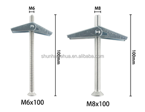 M4 - M12 Anclajes de pared hueca de acero galvanizado Perno de anclaje de palanca de resorte con tornillo avellanado - Product Image 4
