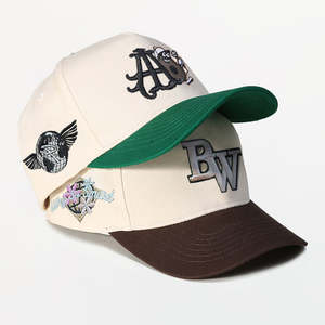 หมวกเบสบอลผ้าฝ้าย 100% หมวกแก๊ปแฟชั่นแบบเรียบสำหรับคุณพ่อ ปรับแต่งได้ หมวกกีฬาปักโลโก้สำหรับผู้ชาย - Product Image 1