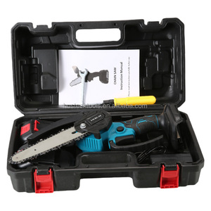 Mini tronçonneuse électrique à poignée supérieure 6 pouces 21V 2 batteries 3000mAh Moteur 800W pour travail rapide, coupe de branches sans fil, camping, OEM - Product Image 4