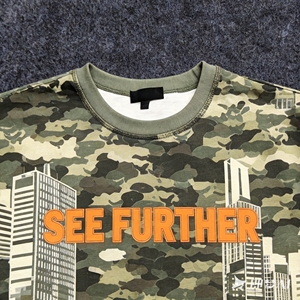 Camiseta Personalizada con Logotipo, 100% Algodón, Estilo Vintage Camuflado, Ligera, Transpirable, Holgada, Informal, para Hombre - Product Image 3