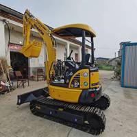 Mini-excavatrice Komatsu PC30 d'occasion, 3 tonnes, avec cabine, provenant du Japon, avec flèche pivotante