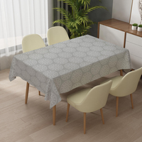Nappe de table rectangulaire en vinyle marron à motifs floraux, imperméable et résistante à l'huile, par le fabricant RNPT