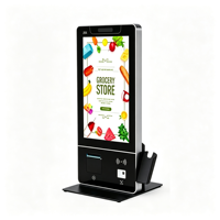 Terminal de kiosque en libre-service haut de gamme pour restaurant, hôtel, magasin de détail, Android, Windows, imprimante intégrée, NFC, POS