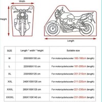 Housse de Moto Extérieure 210D Haute Qualité Protection UV Imperméable, En Stock Livraison Rapide, Convient aux Motos 245cm