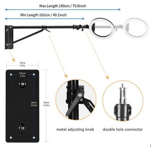 Anneau lumineux LED 14/18/21 pouces avec support de trépied à distance pour maquillage vidéo Compatibilité de tension d'alimentation YouTube TikTok - Product Image 4