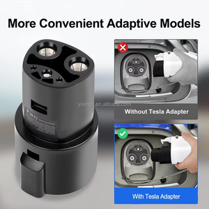 Nouvel adaptateur de chargeur EV portable 80A J1772 vers <span class=keywords><strong>Tesla</strong></span> avec protection contre la pluie et la neige, certifié CE pour une recharge extérieure sécurisée - Product Image 3