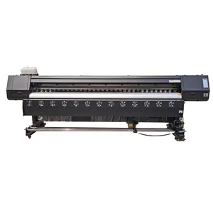 高品质xp600打印头3.2米大幅面生态溶剂打印机，带切割机干燥系统
