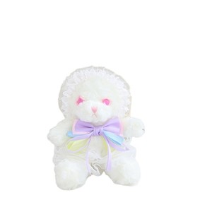 พวงกุญแจตุ๊กตากระต่ายสไตล์โลลิต้าหลากสี ประดับโบว์ผ้าลูกไม้เงาวาว เหมาะสำหรับเป็นของขวัญวันเกิด - Product Image 5