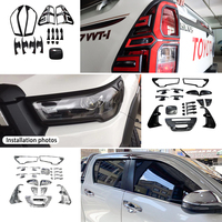 KQD Brand - Vente en gros - Accessoires automobiles - Amélioration extérieure - Kit carrosserie complet noir pour Toyota Hilux Revo 2016 et plus