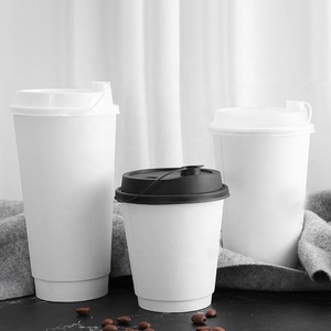 Gobelets à café expresso jetables à double paroi personnalisés, couleur blanche, avec votre propre logo, fabrication sur mesure - Product Image 4