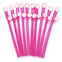 10 Pcs Drinken Penis Rietjes Bruids Douche Sexy Hen Night Willy Penis Nieuwigheid Naakt Stro Voor Bar Vrijgezellenfeest Levert