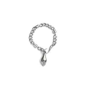 Bracelet fin à breloques en acier inoxydable 316L plaqué or PVD avec pendentif Alien, bijoux durables et résistants - Product Image 1