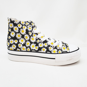 De alta calidad de moda de alta Top Floral <span class=keywords><strong>zapatillas</strong></span> de lona vulcanizados zapatos para las mujeres - Product Image 1