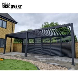 Pérgola Exterior de Aluminio con Techo de Láminas Ajustables Motorizadas, Impermeable, Estructura Bioclimática <span class=keywords><strong>para</strong></span> Terraza y Jardín - Product Image 5