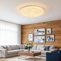 Plafonnier LED moderne 3 CCT en cristal, luminaire mural en fer et résine pour salon, chambre et maison