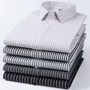 Camisas Formales de Alta Calidad para Hombre, Manga Larga, Color Sólido, Diseño a Rayas, Verano, Teñido Liso, Venta al Por Mayor, 100% Algodón Ecológico - Product Image 5