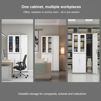 Meuble de rangement combiné en acier avec porte, armoire de classement de bureau, casier, placard, mobilier verrouillable au design moderne pour chambre et centre commercial