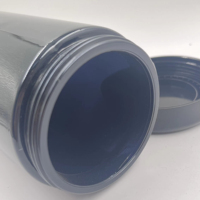 Pot en verre violet foncé anti-UV personnalisé pour emballage de crème cosmétique, pot vide avec couvercle à vis pour soins de la peau, vente en gros
