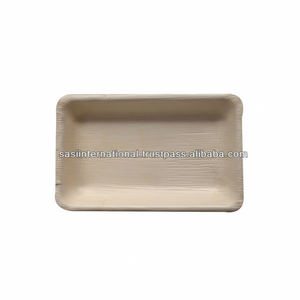 Plateau rectangulaire profond en feuille de palmier bio - Product Image 1