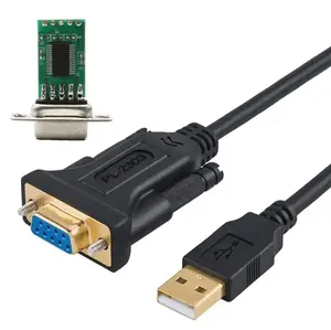 OEM/ODM PL2303 칩 USB AM RS232 ~ DB9 9pin 여성 금도금 직렬 케이블 지원 Windows Linux Mac OS