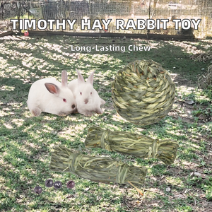 Juguete Ecológico de Heno Timothy para Conejos, Bola de Hierba Natural, Duradera, para Masticar y Limpiar los Dientes, para Uso en Exteriores - Product Image 2