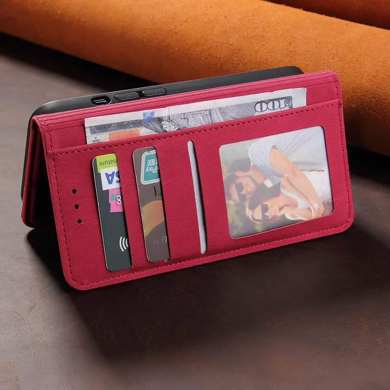 Популярный кожаный чехол-кошелек для сотового телефона с магнитной защелкой для Apple iPhone 11 12 13 14 pro max
