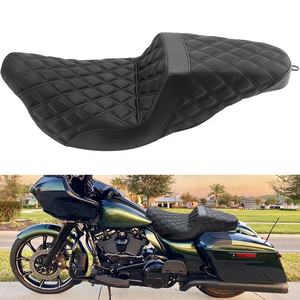 Motorrad Schwarzer Fahrer- und Soziussitz 2-Up Vordersitz und Rücksitz für Harley Touring Electra Glide Street Glide CVO 08-23 - Product Image 2