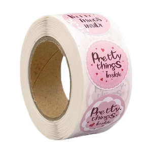 <span class=keywords><strong>Étiquettes</strong></span> Thermiques <span class=keywords><strong>Rondes</strong></span> Professionnelles, 2,5 cm/1 Pouce, en Rouleaux, Adhésives Personnalisées pour Estampillage - Product Image 3