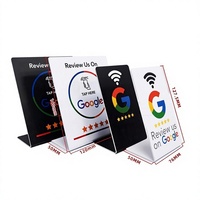 Supports de table en acrylique personnalisés avec code QR, NFC, INS TK pour réseaux sociaux, menus de restaurant et avis Google