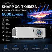 Projecteur laser Full HD Sharp XG-TK456ZA 1080P 6000 Lumens avec déplacement vertical de l'objectif, installation à 360°, idéal pour les grands espaces