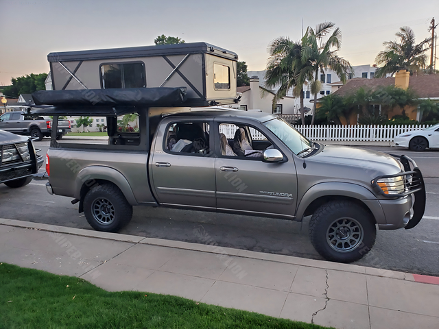 Hiperlion New Arrival Aluminum 4X4 Truck Camper Pop up Hard Sided Shell Roof Top Tent Four-Season Snowproof Large Space