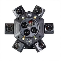 Luz Profesional de Cabeza Móvil de 6 Brazos con Efecto Ojo de Abeja, LED RGBW, Láser, Estroboscópica, DMX512, IP33, Aleación de Aluminio, para Discoteca, DJ, Fiesta, Escenario, Club Nocturno