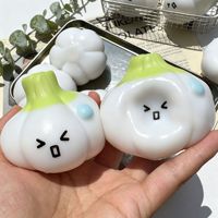 Balle anti-stress crépitante en TPR multi-couleurs, jouet sensoriel amusant et sonore, en forme d'ail simulé à presser, fait main, en forme de blocs de construction, très populaire