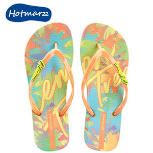 Tongs pour femmes PVC extérieur impression colorée écologique anti-dérapant Design de mode pantoufles <span class=keywords><strong>sandales</strong></span> pour dame pieds nus - Product Image 5