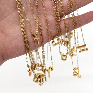 In acciaio inox placcato oro catena a maglie alla moda gioielli girocollo collana con zircone per uomo e donna abiti da festa - Product Image 3