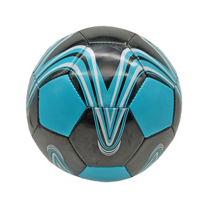 <span class=keywords><strong>Pallone</strong></span> da calcio in pelle di PVC blu nero formato <span class=keywords><strong>5</strong></span> palloncino da calcio peso ufficiale personalizzato per la partita di allenamento - Product Image 1