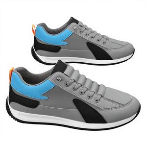 Chaussures à enfiler pour hommes, baskets de sport Forrest Gump, légères, décontractées, respirantes, couleur unie, blanches, à plateforme, pour l'automne - Product Image 1