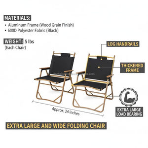 Chaise Kermit moderne avec structure en aluminium, design grainé, pliable, légère, mobilier d'extérieur pour parc et jardin - Product Image 2