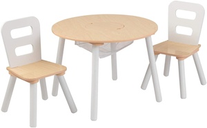 <span class=keywords><strong>Table</strong></span> de rangement <span class=keywords><strong>ronde</strong></span> en bois avec 2 chaises, meubles pour chambre d'<span class=keywords><strong>enfant</strong></span>, salle de jeux pour enfants - Product Image 3