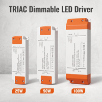 Vente en gros de driver LED ultra-mince à intensité variable Triac DC12V 25W 50W 100W avec certification CE