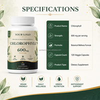 Capsules de Chlorophylle 600MG à Marque Blanche OEM/ODM, Antioxydant, 120 Capsules de Feuilles de Persil, Complément Alimentaire pour Adultes