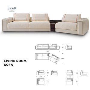 Canapé moderne avec des lignes distinctives Tangerine Accent - Product Image 6